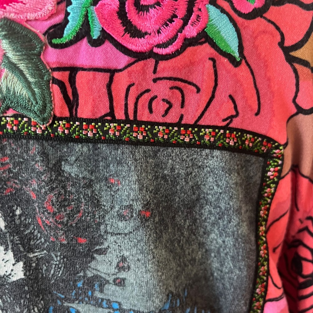 VTG WRANGLER Grateful Dead Bertha Rose Skull Custom  Button Down Size XL - Picture 7 of 11